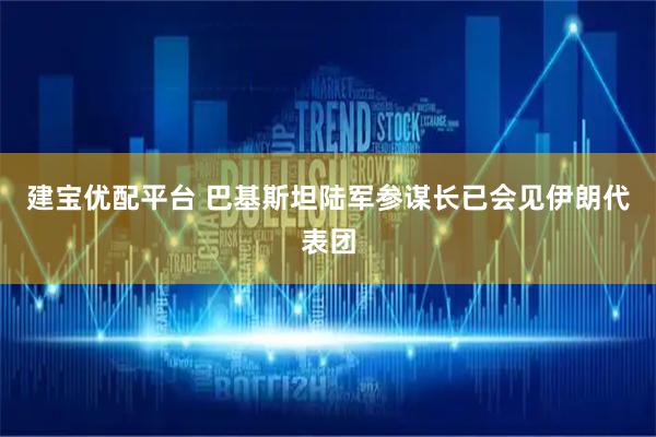 建宝优配平台 巴基斯坦陆军参谋长已会见伊朗代表团